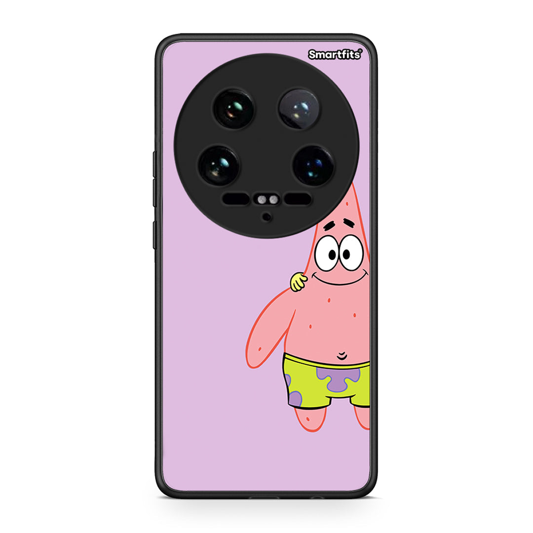 Xiaomi 14 Ultra Friends Patrick θήκη από τη Smartfits με σχέδιο στο πίσω μέρος και μαύρο περίβλημα | Smartphone case with colorful back and black bezels by Smartfits