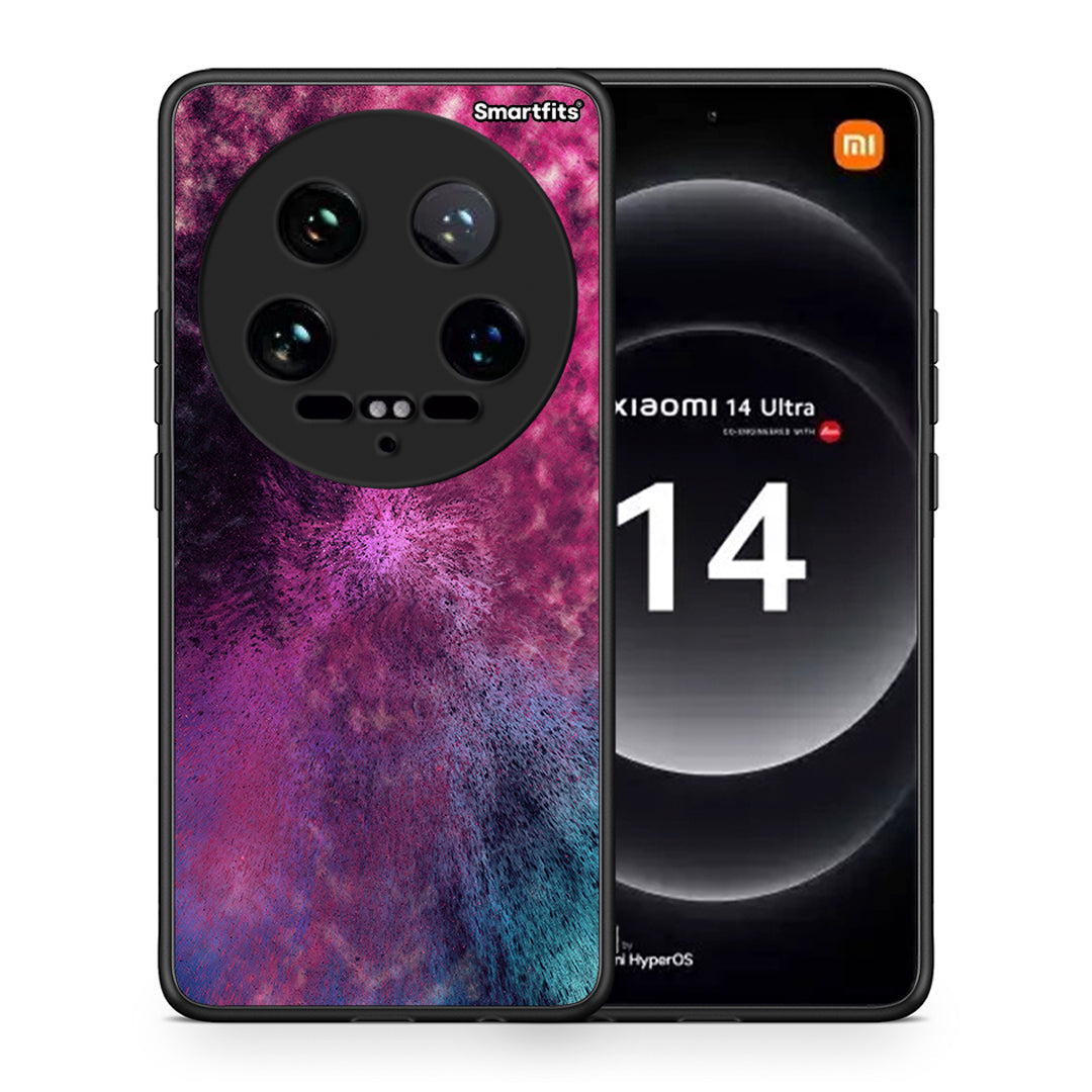 Θήκη Xiaomi 14 Ultra Aurora Galaxy από τη Smartfits με σχέδιο στο πίσω μέρος και μαύρο περίβλημα | Xiaomi 14 Ultra Aurora Galaxy case with colorful back and black bezels