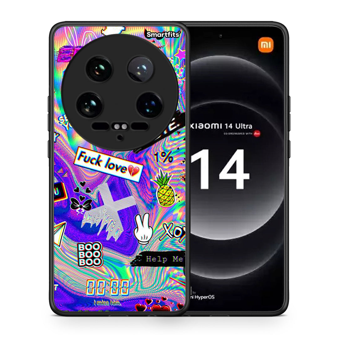 Θήκη Xiaomi 14 Ultra Game Over από τη Smartfits με σχέδιο στο πίσω μέρος και μαύρο περίβλημα | Xiaomi 14 Ultra Game Over case with colorful back and black bezels