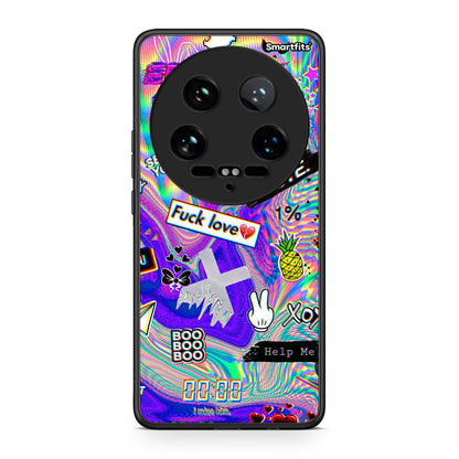 Xiaomi 14 Ultra Game Over θήκη από τη Smartfits με σχέδιο στο πίσω μέρος και μαύρο περίβλημα | Smartphone case with colorful back and black bezels by Smartfits