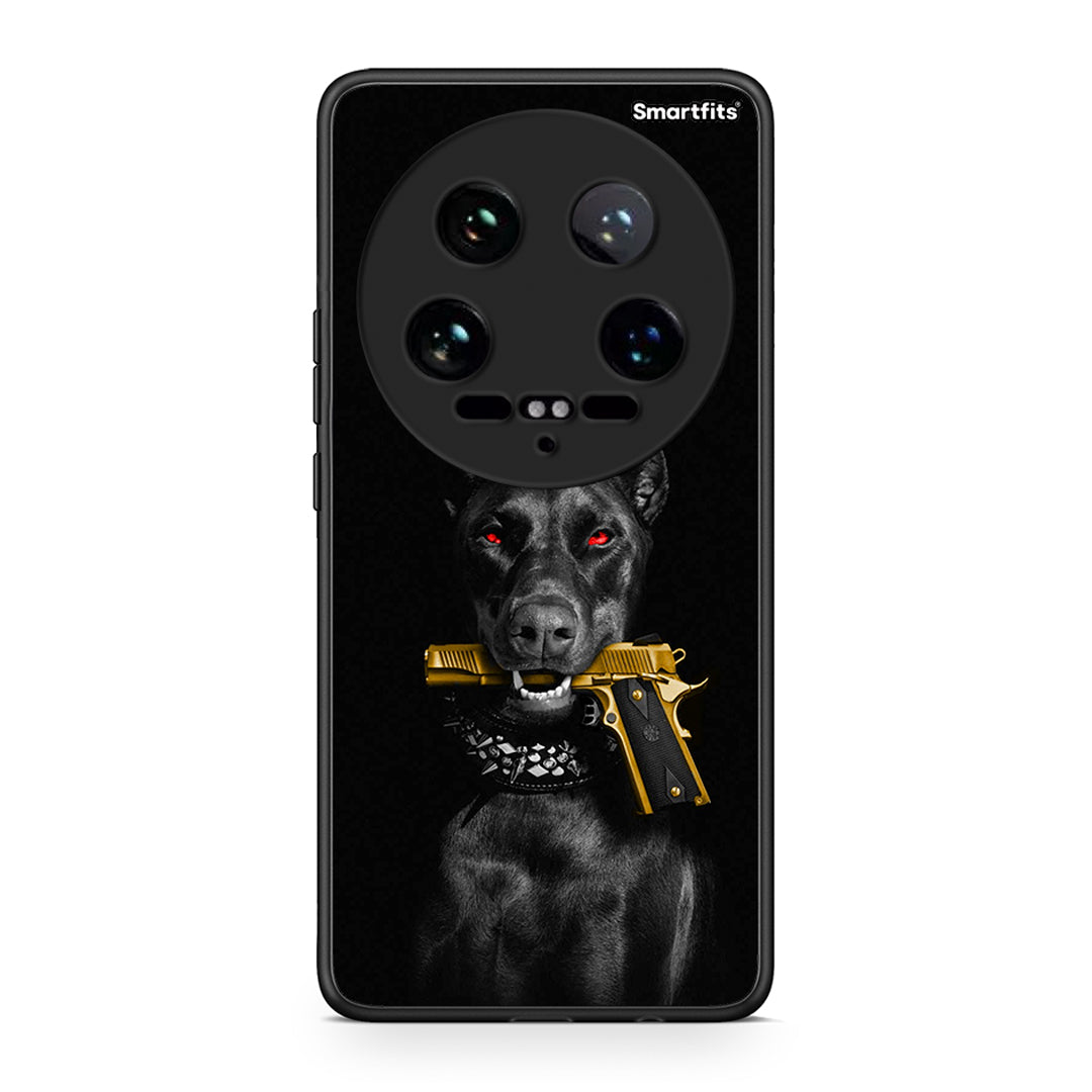 Xiaomi 14 Ultra Golden Gun Θήκη Αγίου Βαλεντίνου από τη Smartfits με σχέδιο στο πίσω μέρος και μαύρο περίβλημα | Smartphone case with colorful back and black bezels by Smartfits