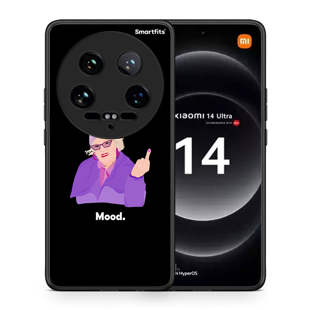 Θήκη Xiaomi 14 Ultra Grandma Mood Black από τη Smartfits με σχέδιο στο πίσω μέρος και μαύρο περίβλημα | Xiaomi 14 Ultra Grandma Mood Black case with colorful back and black bezels