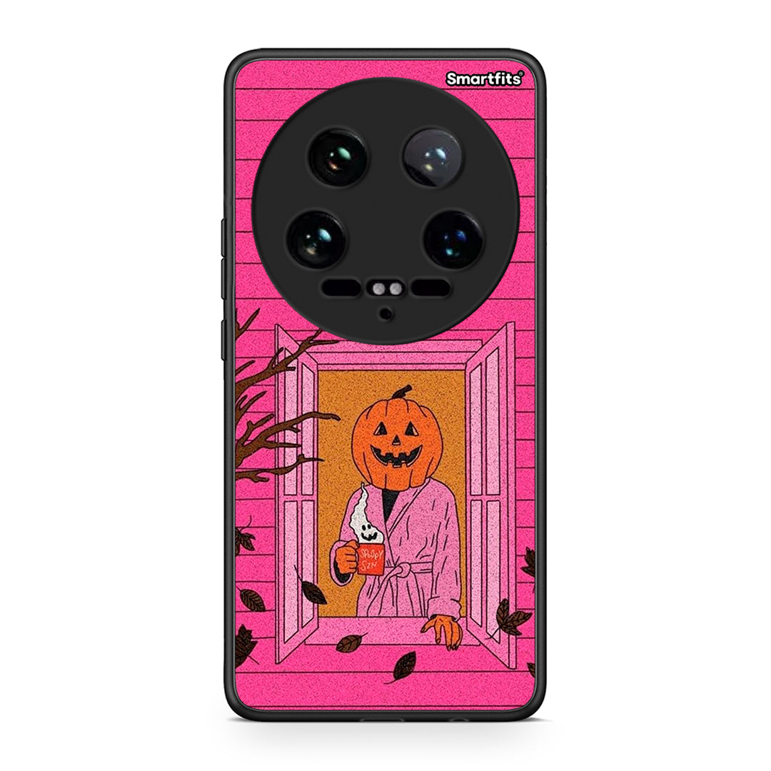 Xiaomi 14 Ultra Halloween Pumpkin Lady Θήκη από τη Smartfits με σχέδιο στο πίσω μέρος και μαύρο περίβλημα | Smartphone case with colorful back and black bezels by Smartfits