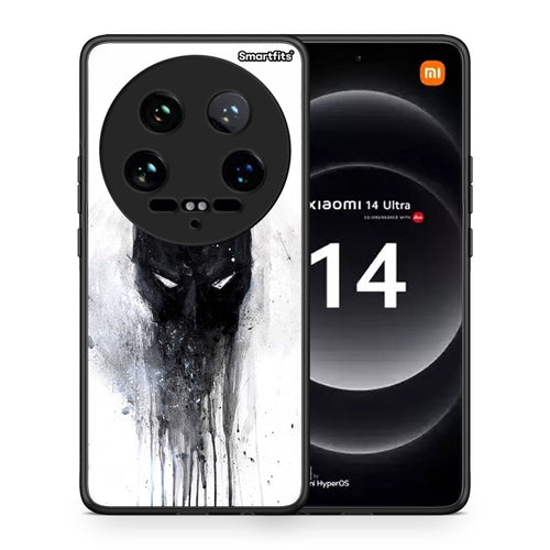 Θήκη Xiaomi 14 Ultra Paint Bat Hero από τη Smartfits με σχέδιο στο πίσω μέρος και μαύρο περίβλημα | Xiaomi 14 Ultra Paint Bat Hero case with colorful back and black bezels