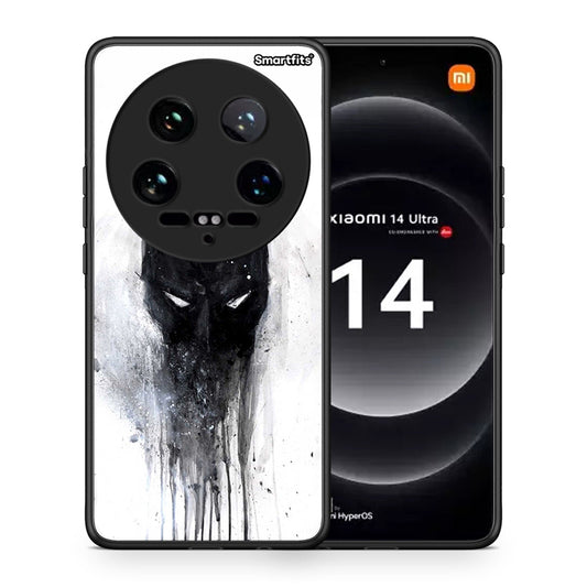Θήκη Xiaomi 14 Ultra Paint Bat Hero από τη Smartfits με σχέδιο στο πίσω μέρος και μαύρο περίβλημα | Xiaomi 14 Ultra Paint Bat Hero case with colorful back and black bezels