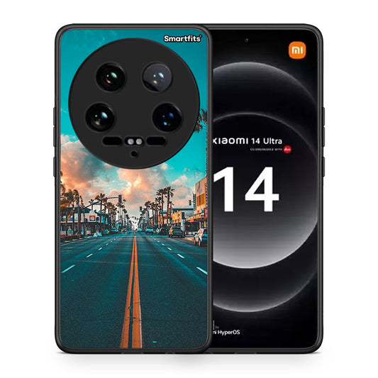 Θήκη Xiaomi 14 Ultra City Landscape από τη Smartfits με σχέδιο στο πίσω μέρος και μαύρο περίβλημα | Xiaomi 14 Ultra City Landscape case with colorful back and black bezels