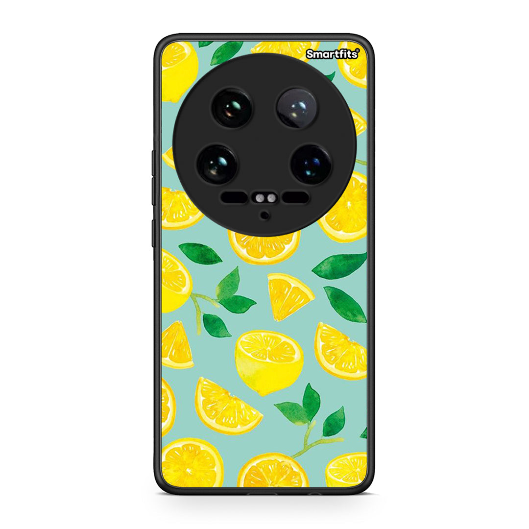 Xiaomi 14 Ultra Lemons θήκη από τη Smartfits με σχέδιο στο πίσω μέρος και μαύρο περίβλημα | Smartphone case with colorful back and black bezels by Smartfits