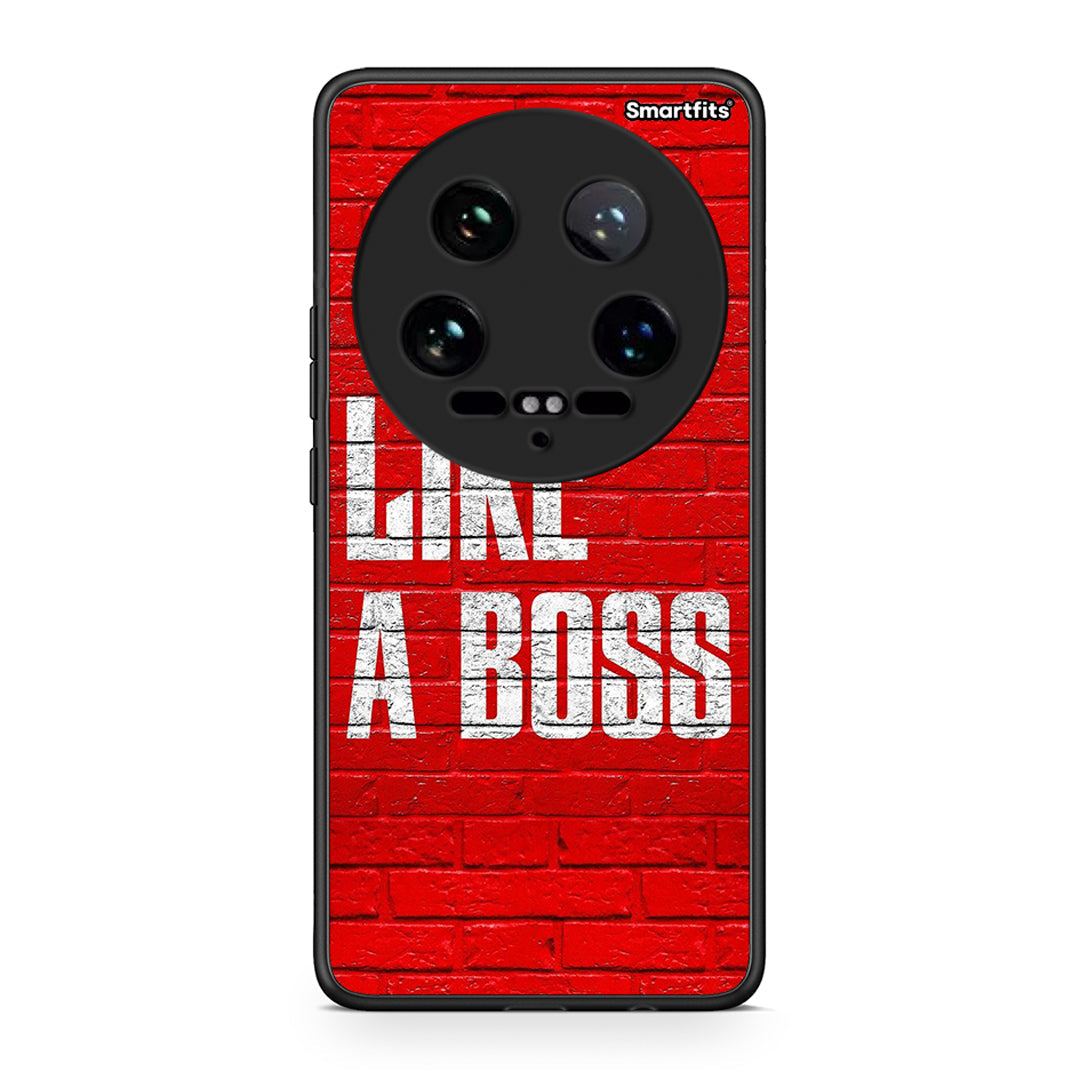 Xiaomi 14 Ultra Like A Boss θήκη από τη Smartfits με σχέδιο στο πίσω μέρος και μαύρο περίβλημα | Smartphone case with colorful back and black bezels by Smartfits