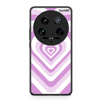 Thumbnail for Xiaomi 14 Ultra Lilac Hearts θήκη από τη Smartfits με σχέδιο στο πίσω μέρος και μαύρο περίβλημα | Smartphone case with colorful back and black bezels by Smartfits