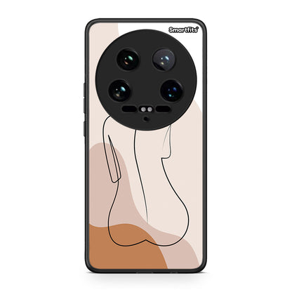 Xiaomi 14 Ultra LineArt Woman θήκη από τη Smartfits με σχέδιο στο πίσω μέρος και μαύρο περίβλημα | Smartphone case with colorful back and black bezels by Smartfits