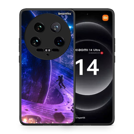 Θήκη Xiaomi 14 Ultra Lost Astronaut από τη Smartfits με σχέδιο στο πίσω μέρος και μαύρο περίβλημα | Xiaomi 14 Ultra Lost Astronaut case with colorful back and black bezels