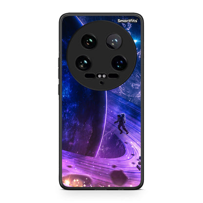 Xiaomi 14 Ultra Lost Astronaut θήκη από τη Smartfits με σχέδιο στο πίσω μέρος και μαύρο περίβλημα | Smartphone case with colorful back and black bezels by Smartfits
