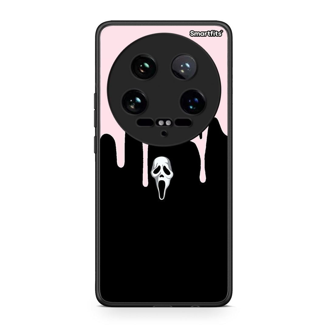 Xiaomi 14 Ultra Melting Halloween Mask Θήκη από τη Smartfits με σχέδιο στο πίσω μέρος και μαύρο περίβλημα | Smartphone case with colorful back and black bezels by Smartfits