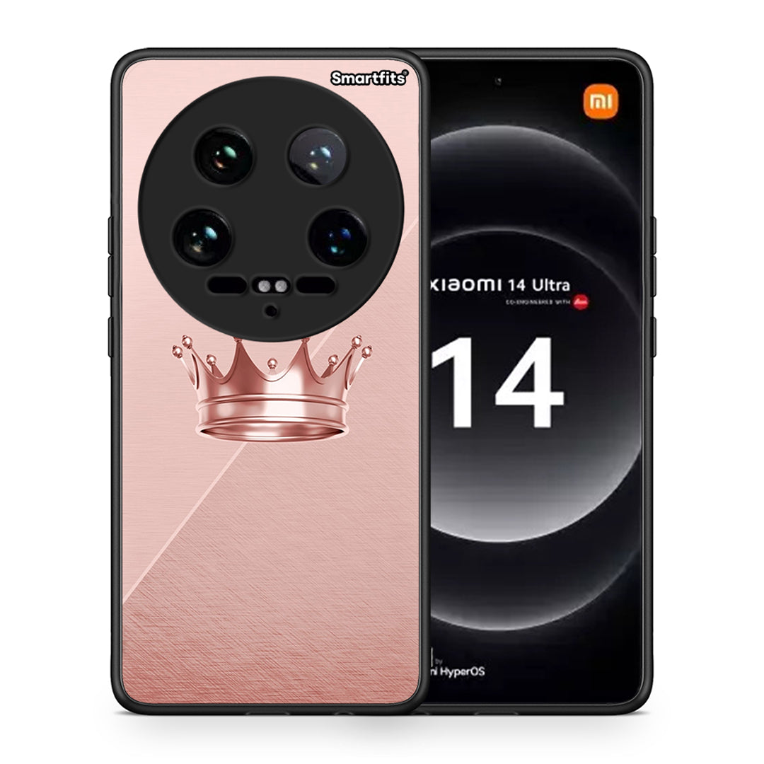 Θήκη Xiaomi 14 Ultra Crown Minimal από τη Smartfits με σχέδιο στο πίσω μέρος και μαύρο περίβλημα | Xiaomi 14 Ultra Crown Minimal case with colorful back and black bezels