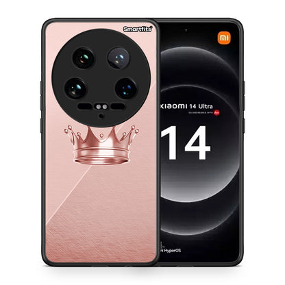 Θήκη Xiaomi 14 Ultra Crown Minimal από τη Smartfits με σχέδιο στο πίσω μέρος και μαύρο περίβλημα | Xiaomi 14 Ultra Crown Minimal case with colorful back and black bezels