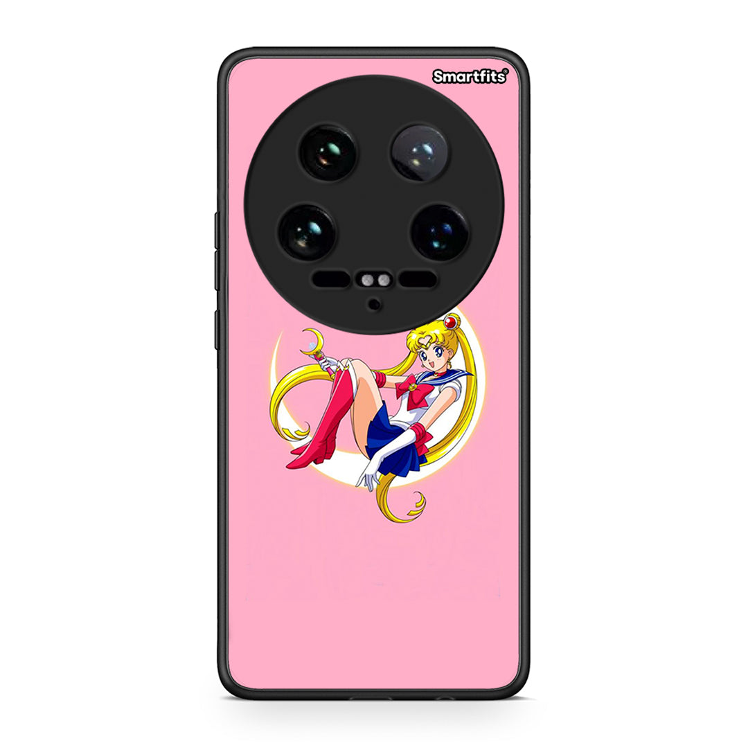 Xiaomi 14 Ultra Moon Girl θήκη από τη Smartfits με σχέδιο στο πίσω μέρος και μαύρο περίβλημα | Smartphone case with colorful back and black bezels by Smartfits