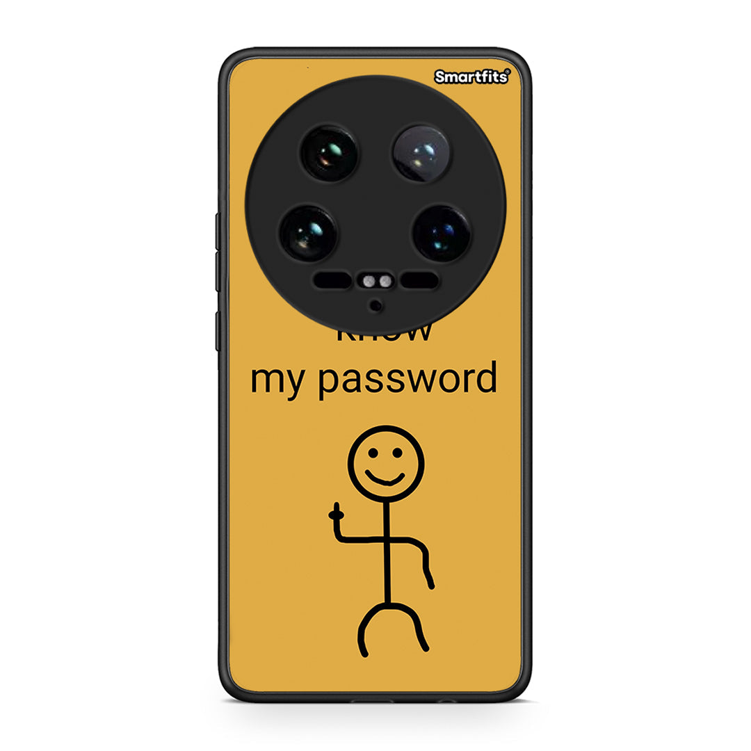 Xiaomi 14 Ultra My Password Θήκη από τη Smartfits με σχέδιο στο πίσω μέρος και μαύρο περίβλημα | Smartphone case with colorful back and black bezels by Smartfits
