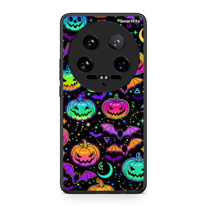 Xiaomi 14 Ultra Neon Halloween θήκη από τη Smartfits με σχέδιο στο πίσω μέρος και μαύρο περίβλημα | Smartphone case with colorful back and black bezels by Smartfits