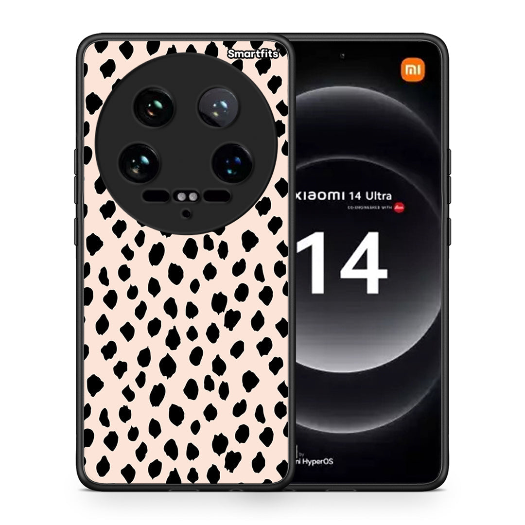 Θήκη Xiaomi 14 Ultra New Polka Dots από τη Smartfits με σχέδιο στο πίσω μέρος και μαύρο περίβλημα | Xiaomi 14 Ultra New Polka Dots case with colorful back and black bezels