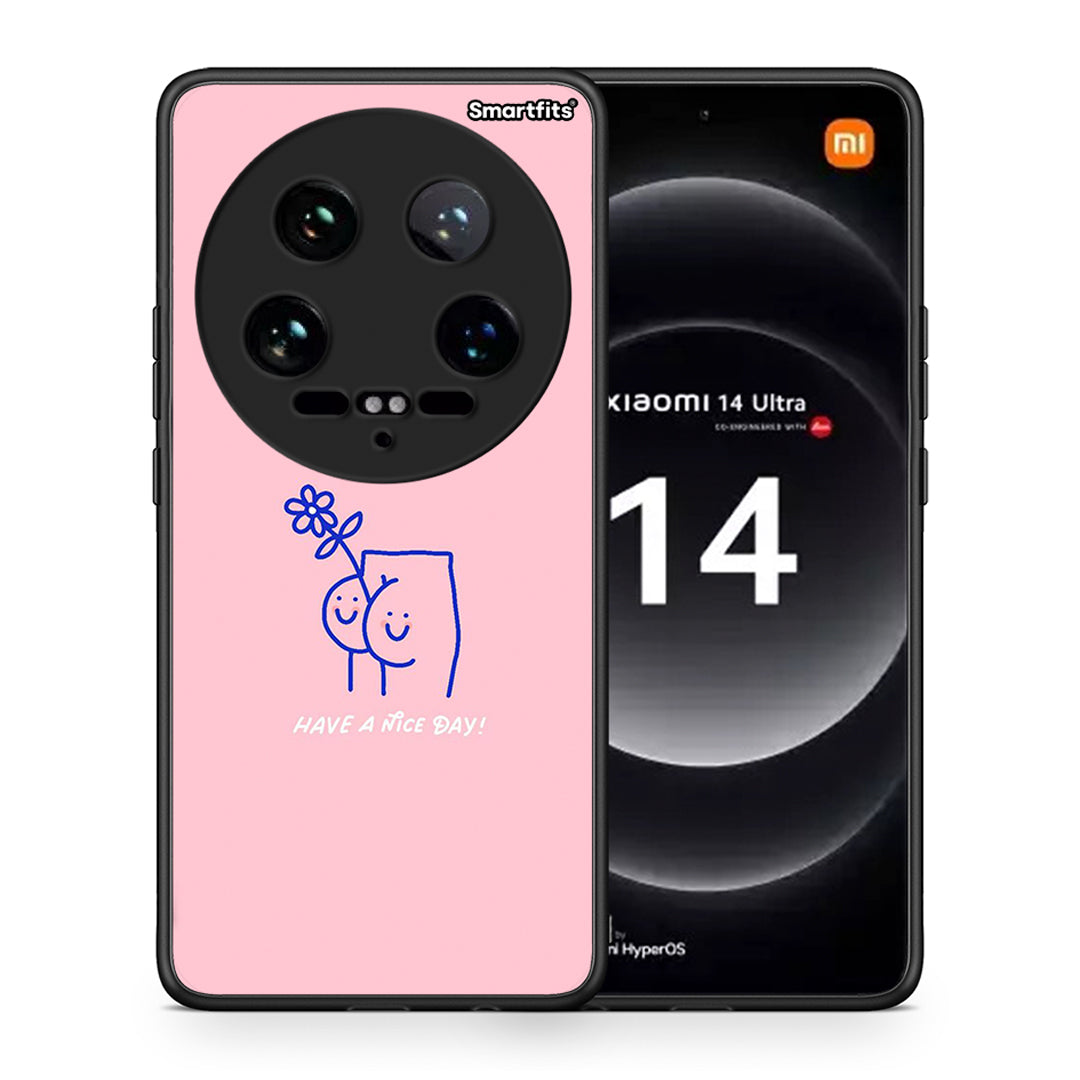 Θήκη Xiaomi 14 Ultra Nice Day από τη Smartfits με σχέδιο στο πίσω μέρος και μαύρο περίβλημα | Xiaomi 14 Ultra Nice Day case with colorful back and black bezels