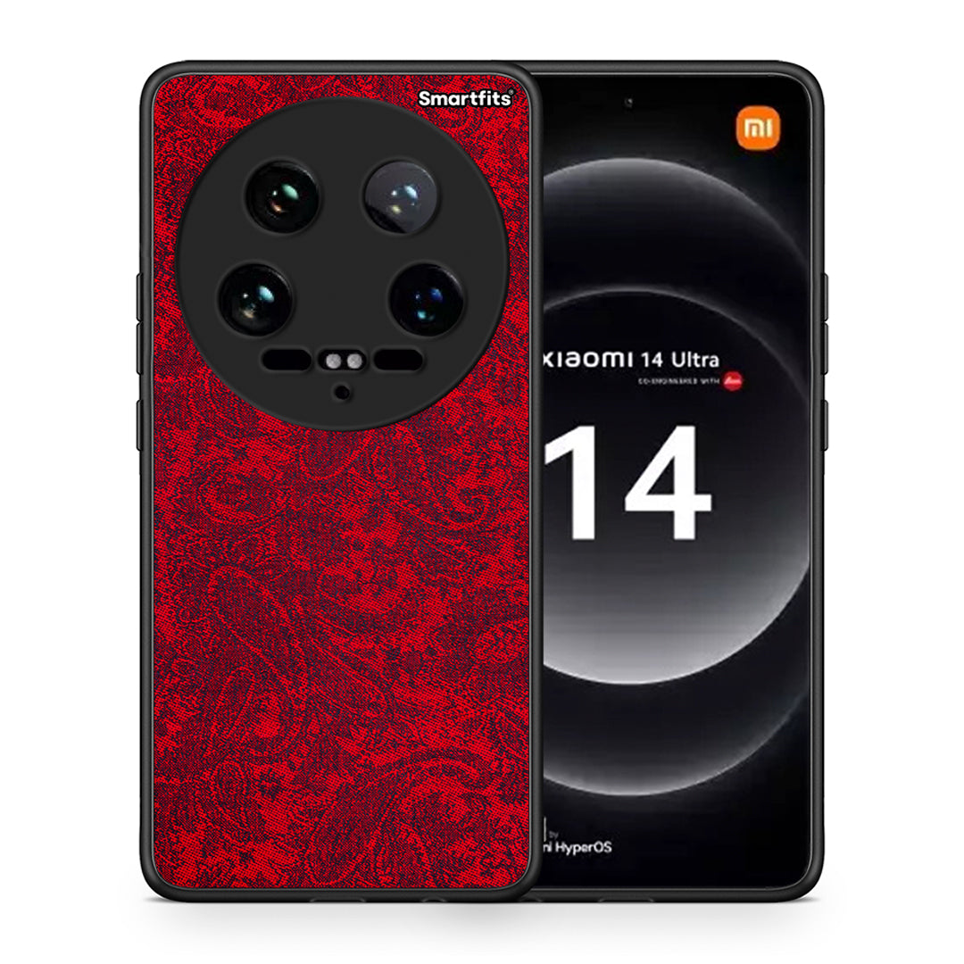 Θήκη Xiaomi 14 Ultra Paisley Cashmere από τη Smartfits με σχέδιο στο πίσω μέρος και μαύρο περίβλημα | Xiaomi 14 Ultra Paisley Cashmere case with colorful back and black bezels