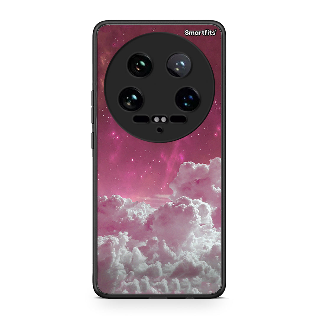 Xiaomi 14 Ultra Pink Moon Θήκη από τη Smartfits με σχέδιο στο πίσω μέρος και μαύρο περίβλημα | Smartphone case with colorful back and black bezels by Smartfits