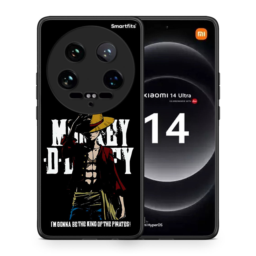 Θήκη Xiaomi 14 Ultra Pirate King από τη Smartfits με σχέδιο στο πίσω μέρος και μαύρο περίβλημα | Xiaomi 14 Ultra Pirate King case with colorful back and black bezels