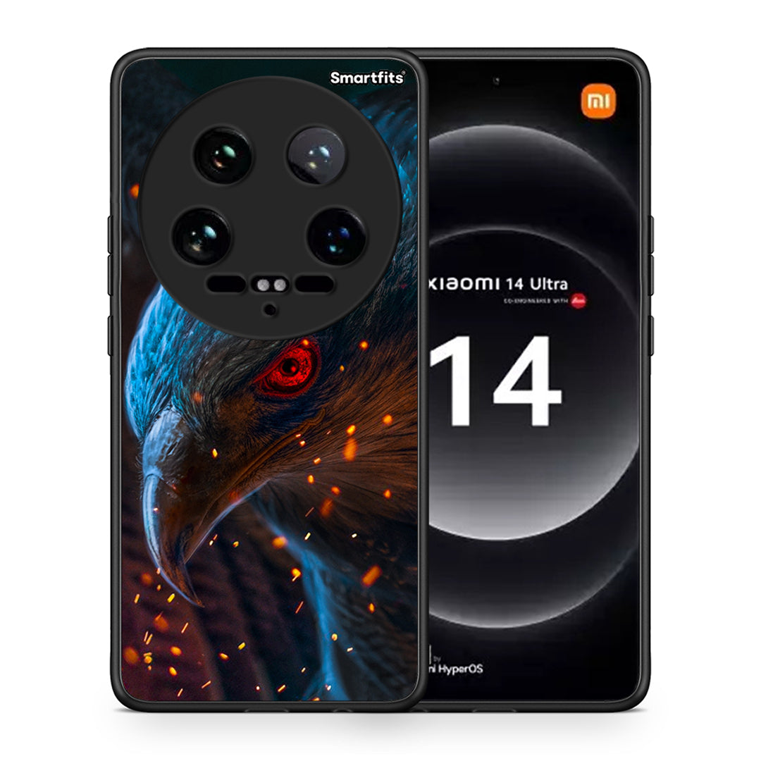 Θήκη Xiaomi 14 Ultra Eagle PopArt από τη Smartfits με σχέδιο στο πίσω μέρος και μαύρο περίβλημα | Xiaomi 14 Ultra Eagle PopArt case with colorful back and black bezels