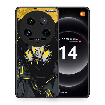 Θήκη Xiaomi 14 Ultra Mask PopArt από τη Smartfits με σχέδιο στο πίσω μέρος και μαύρο περίβλημα | Xiaomi 14 Ultra Mask PopArt case with colorful back and black bezels