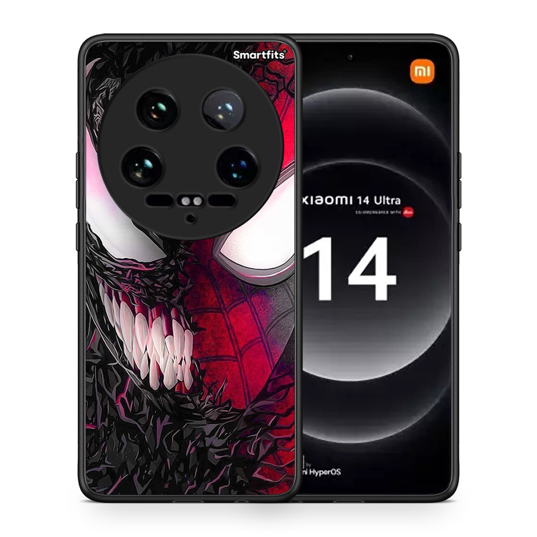 Θήκη Xiaomi 14 Ultra SpiderVenom PopArt από τη Smartfits με σχέδιο στο πίσω μέρος και μαύρο περίβλημα | Xiaomi 14 Ultra SpiderVenom PopArt case with colorful back and black bezels