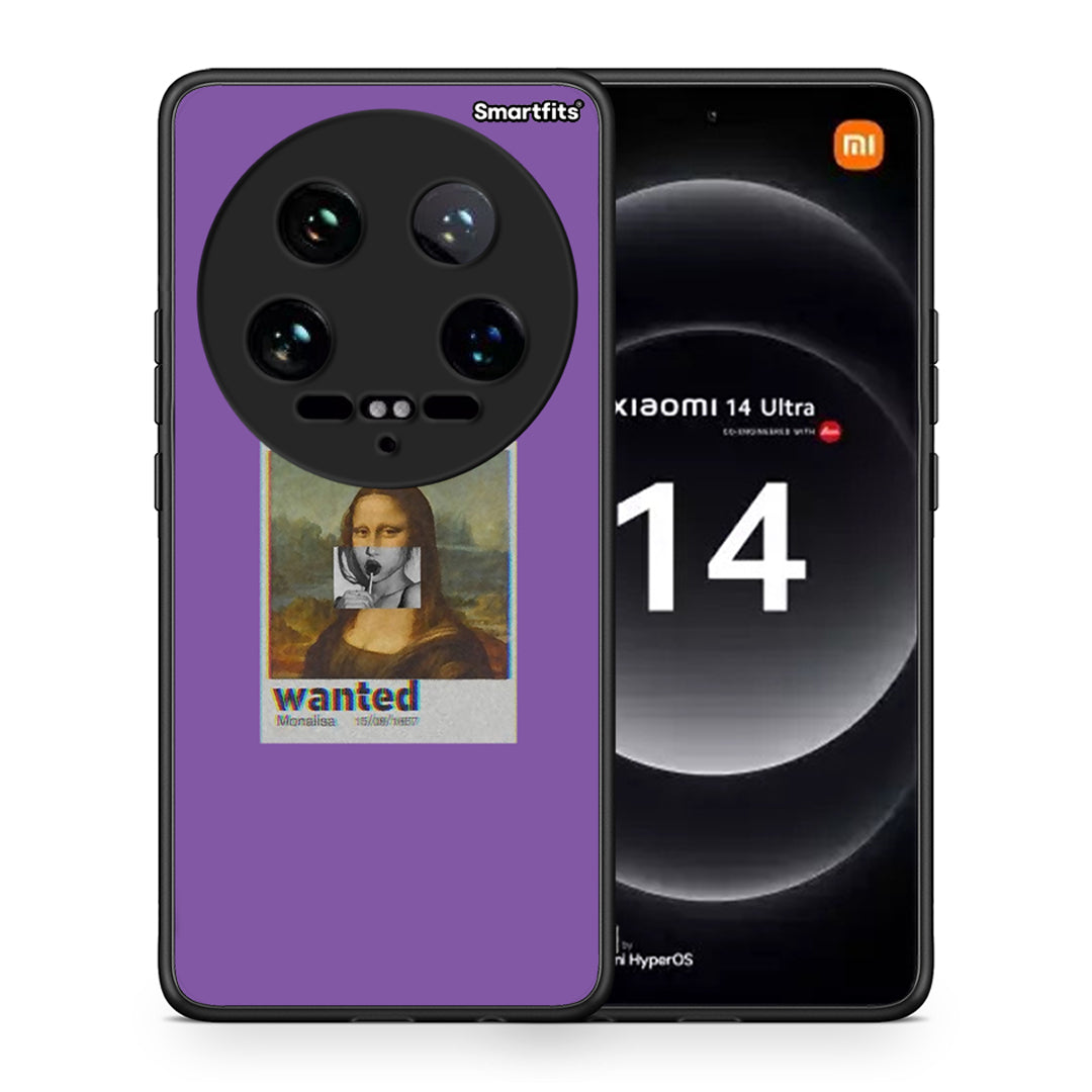 Θήκη Xiaomi 14 Ultra Monalisa Popart από τη Smartfits με σχέδιο στο πίσω μέρος και μαύρο περίβλημα | Xiaomi 14 Ultra Monalisa Popart case with colorful back and black bezels
