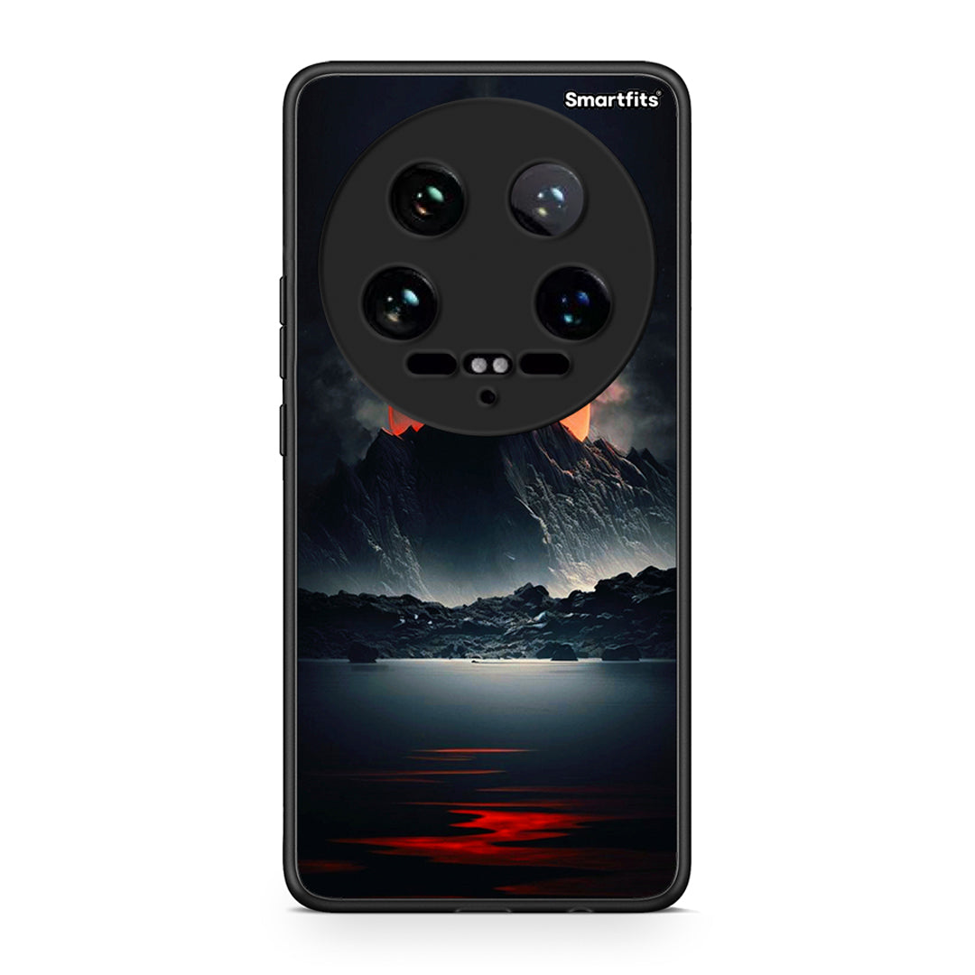 Xiaomi 14 Ultra Red Full Moon θήκη από τη Smartfits με σχέδιο στο πίσω μέρος και μαύρο περίβλημα | Smartphone case with colorful back and black bezels by Smartfits