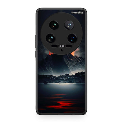 Xiaomi 14 Ultra Red Full Moon θήκη από τη Smartfits με σχέδιο στο πίσω μέρος και μαύρο περίβλημα | Smartphone case with colorful back and black bezels by Smartfits