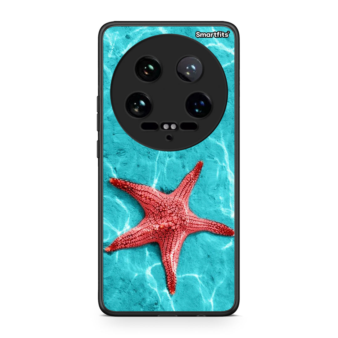 Xiaomi 14 Ultra Red Starfish Θήκη από τη Smartfits με σχέδιο στο πίσω μέρος και μαύρο περίβλημα | Smartphone case with colorful back and black bezels by Smartfits