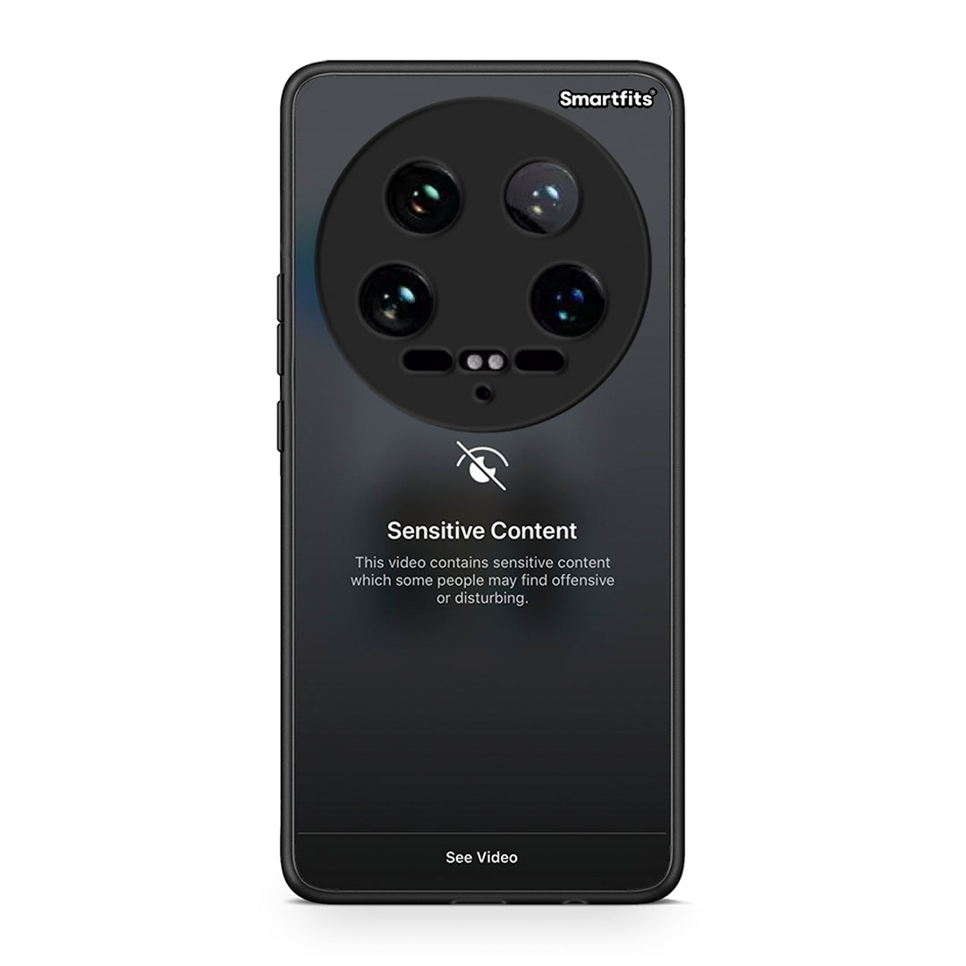 Xiaomi 14 Ultra Sensitive Content θήκη από τη Smartfits με σχέδιο στο πίσω μέρος και μαύρο περίβλημα | Smartphone case with colorful back and black bezels by Smartfits