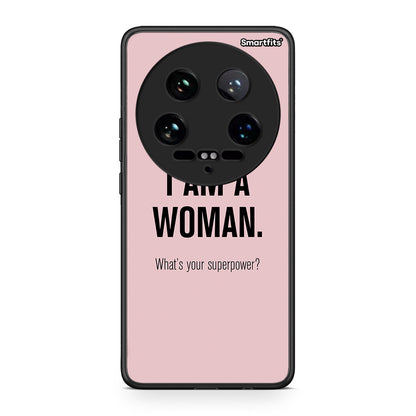 Xiaomi 14 Ultra Superpower Woman θήκη από τη Smartfits με σχέδιο στο πίσω μέρος και μαύρο περίβλημα | Smartphone case with colorful back and black bezels by Smartfits