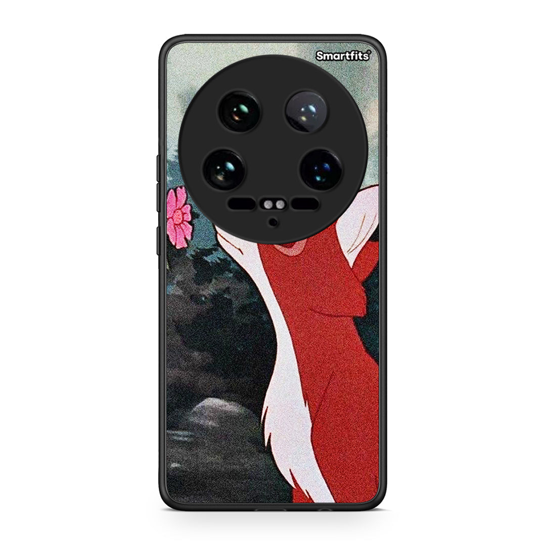 Xiaomi 14 Ultra Tod And Vixey Love 2 θήκη από τη Smartfits με σχέδιο στο πίσω μέρος και μαύρο περίβλημα | Smartphone case with colorful back and black bezels by Smartfits
