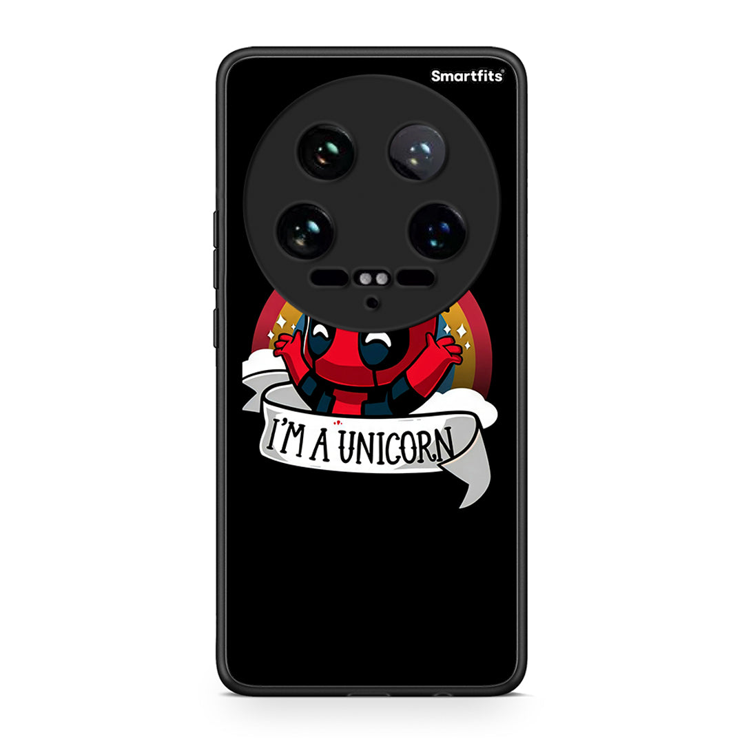 Xiaomi 14 Ultra Unicorn Deadpool θήκη από τη Smartfits με σχέδιο στο πίσω μέρος και μαύρο περίβλημα | Smartphone case with colorful back and black bezels by Smartfits