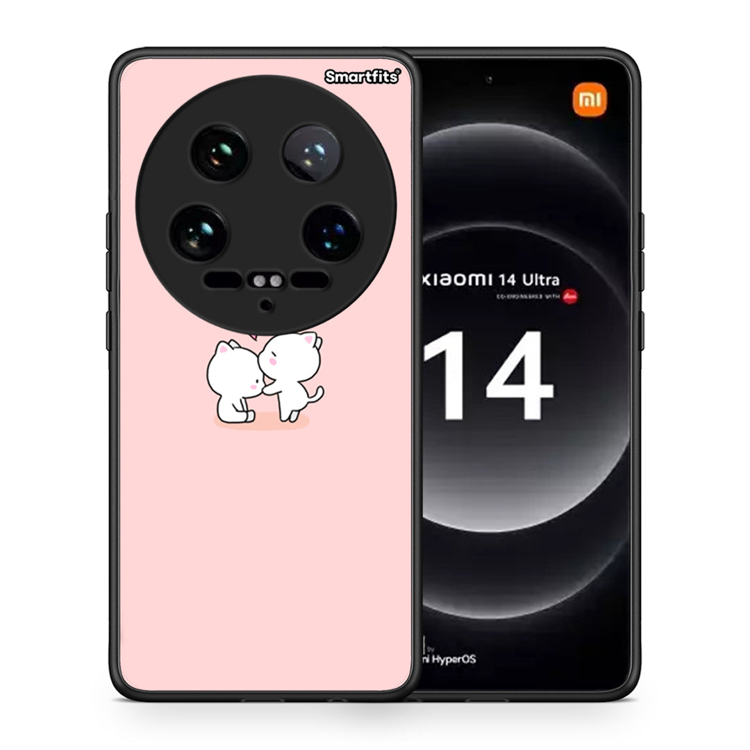 Θήκη Xiaomi 14 Ultra Love Valentine από τη Smartfits με σχέδιο στο πίσω μέρος και μαύρο περίβλημα | Xiaomi 14 Ultra Love Valentine case with colorful back and black bezels