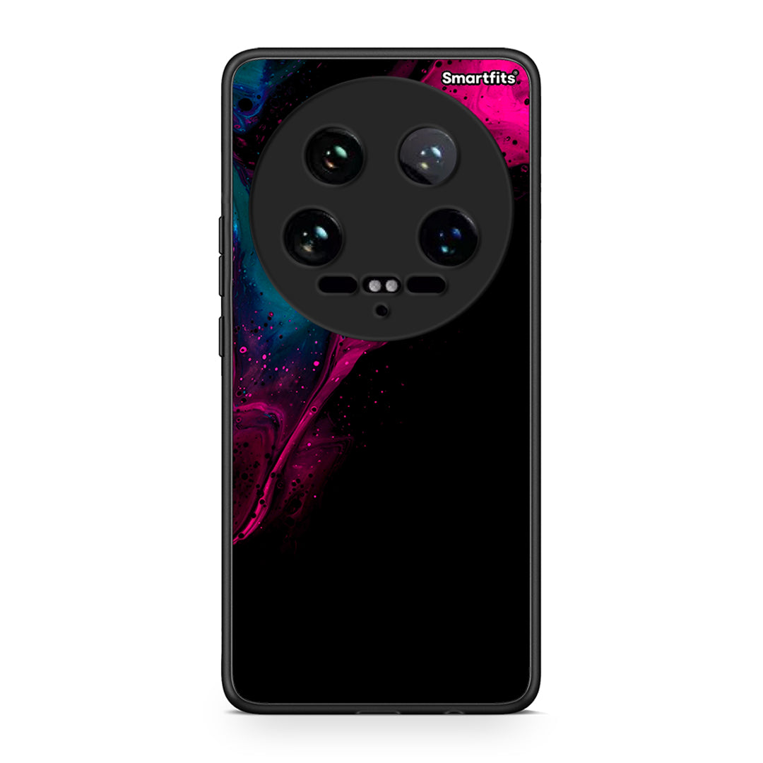 4 - Xiaomi 14 Ultra Pink Black Watercolor case, cover, bumper