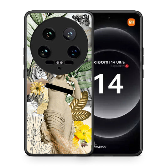 Θήκη Xiaomi 14 Ultra Woman Statue από τη Smartfits με σχέδιο στο πίσω μέρος και μαύρο περίβλημα | Xiaomi 14 Ultra Woman Statue case with colorful back and black bezels