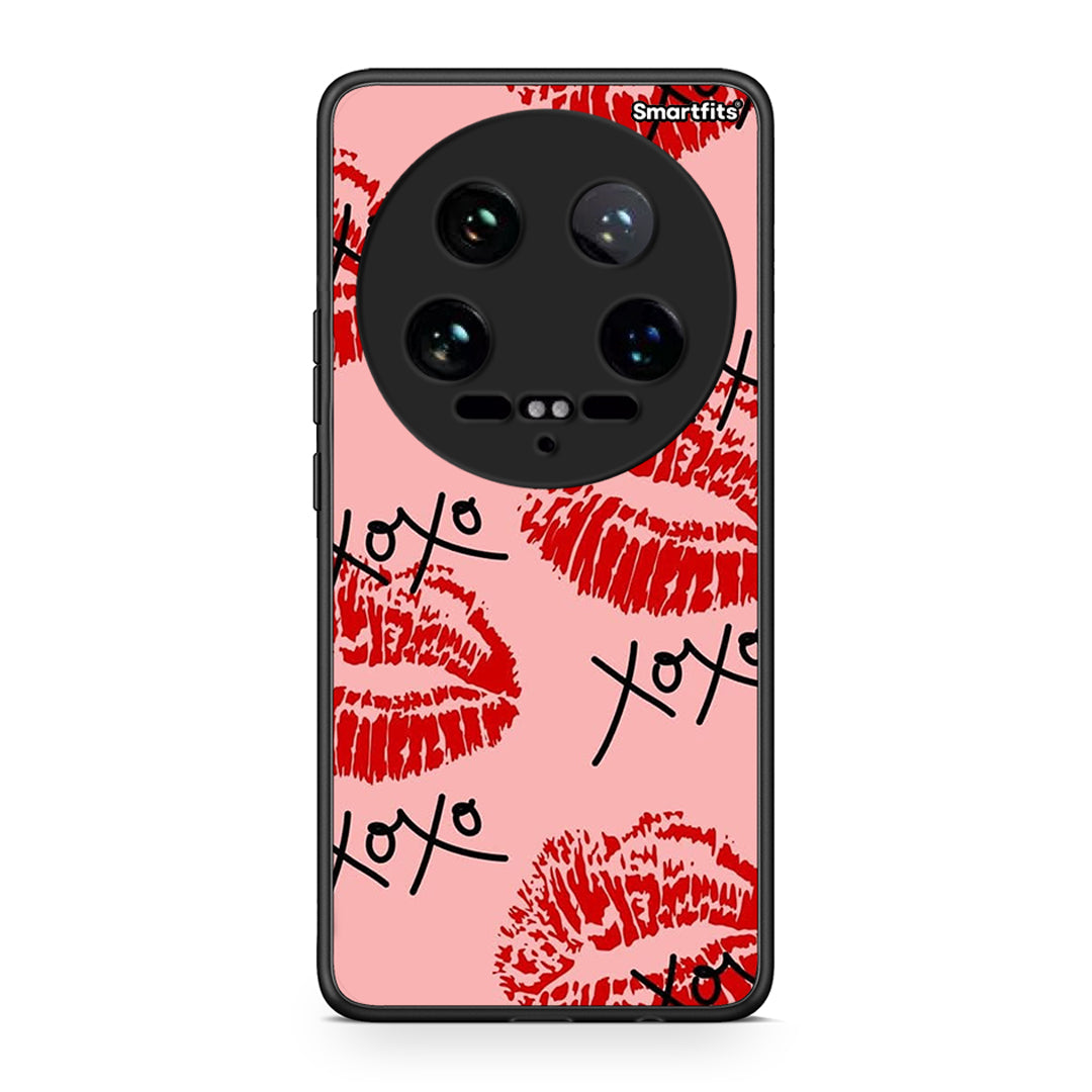 Xiaomi 14 Ultra XOXO Lips θήκη από τη Smartfits με σχέδιο στο πίσω μέρος και μαύρο περίβλημα | Smartphone case with colorful back and black bezels by Smartfits