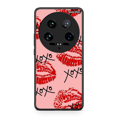 Xiaomi 14 Ultra XOXO Lips θήκη από τη Smartfits με σχέδιο στο πίσω μέρος και μαύρο περίβλημα | Smartphone case with colorful back and black bezels by Smartfits