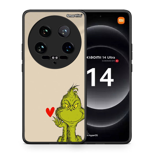 Θήκη Xiaomi 14 Ultra Xmas Grinch από τη Smartfits με σχέδιο στο πίσω μέρος και μαύρο περίβλημα | Xiaomi 14 Ultra Xmas Grinch case with colorful back and black bezels