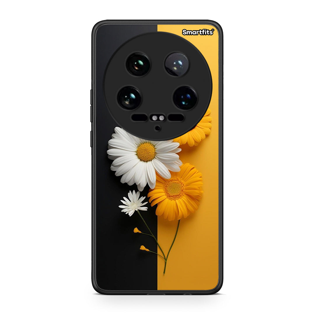 Xiaomi 14 Ultra Yellow Daisies θήκη από τη Smartfits με σχέδιο στο πίσω μέρος και μαύρο περίβλημα | Smartphone case with colorful back and black bezels by Smartfits