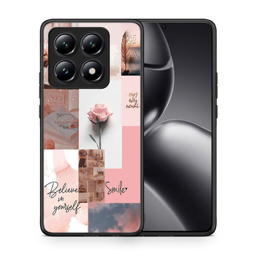 Θήκη Xiaomi 14T Aesthetic Collage από τη Smartfits με σχέδιο στο πίσω μέρος και μαύρο περίβλημα | Xiaomi 14T Aesthetic Collage case with colorful back and black bezels