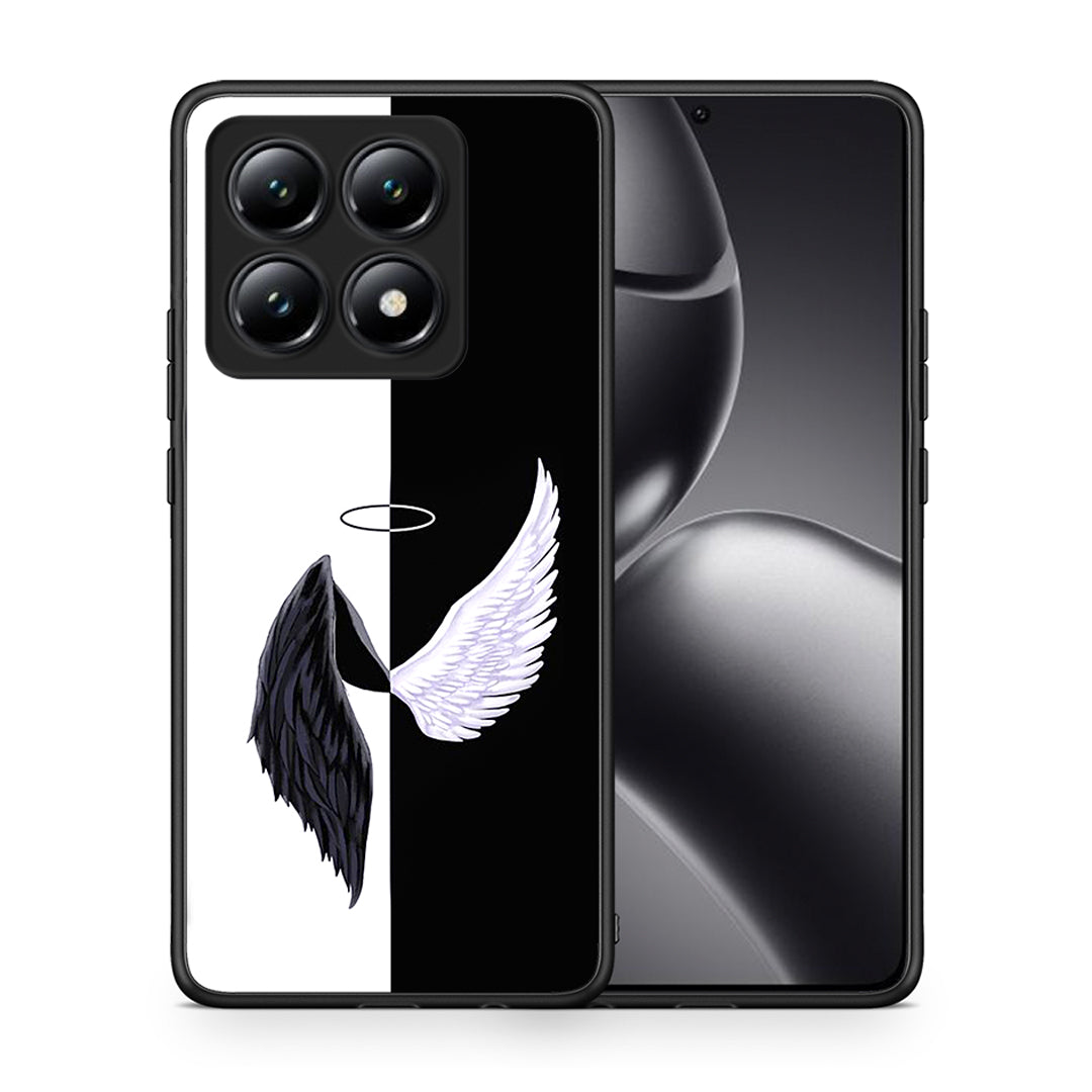 Θήκη Xiaomi 14T Angels Demons από τη Smartfits με σχέδιο στο πίσω μέρος και μαύρο περίβλημα | Xiaomi 14T Angels Demons case with colorful back and black bezels