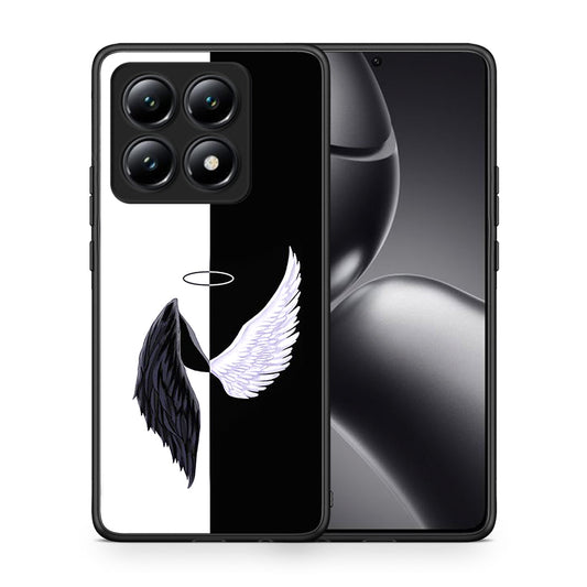 Θήκη Xiaomi 14T Angels Demons από τη Smartfits με σχέδιο στο πίσω μέρος και μαύρο περίβλημα | Xiaomi 14T Angels Demons case with colorful back and black bezels