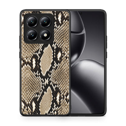 Θήκη Xiaomi 14T Fashion Snake Animal από τη Smartfits με σχέδιο στο πίσω μέρος και μαύρο περίβλημα | Xiaomi 14T Fashion Snake Animal case with colorful back and black bezels