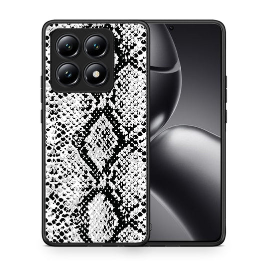 Θήκη Xiaomi 14T White Snake Animal από τη Smartfits με σχέδιο στο πίσω μέρος και μαύρο περίβλημα | Xiaomi 14T White Snake Animal case with colorful back and black bezels
